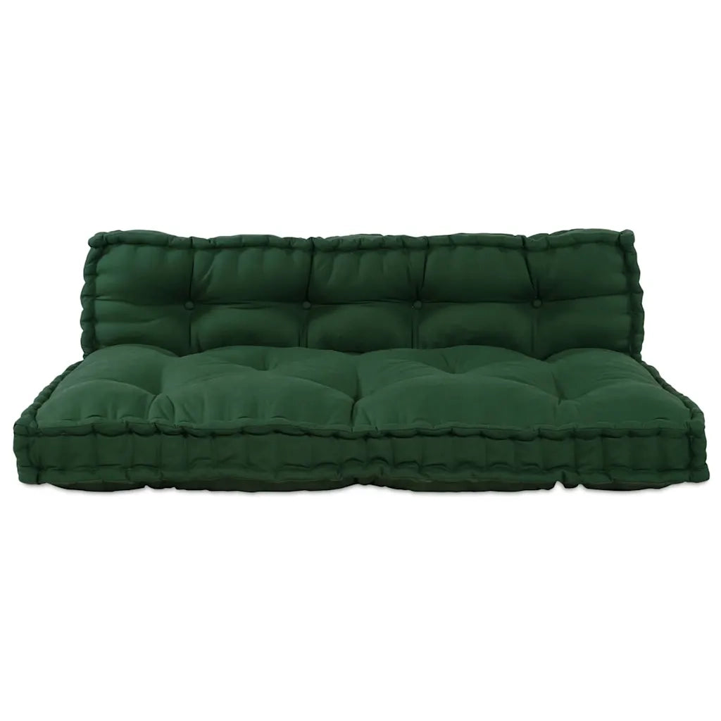 Cuscino per Divano Pallet 2 pz | Cuscini per sedie Verde 120 x 80 x 38 cm Tessuto