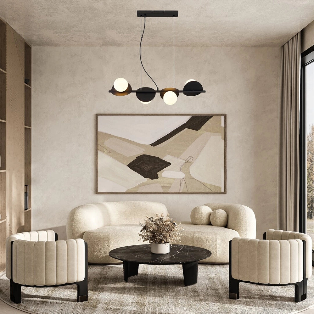 Lampada a sospensione industriale nera 4xG9 Jules Rabalux
