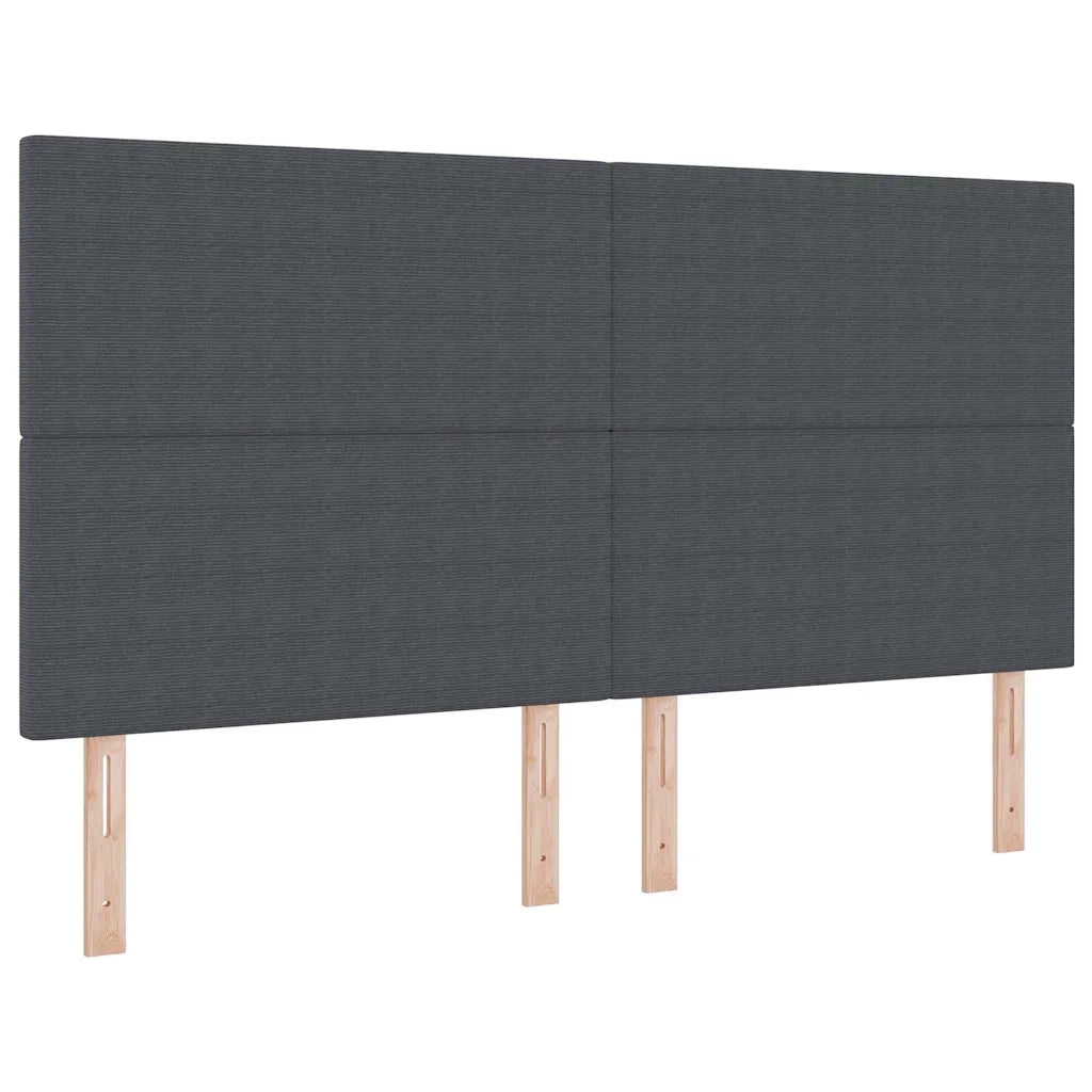 Letto a molle con testiera Grigio Scuro e Bianco 180 x 200 cm 3337568
