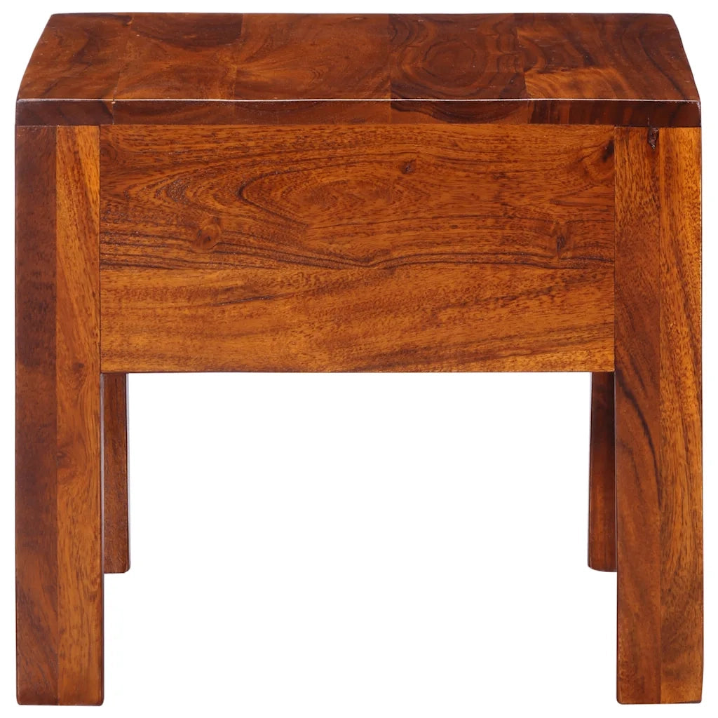 Comodini 2 pz-Set di 2 Tavolino da notte 40x40x36 cm in Legno Massello di Acacia