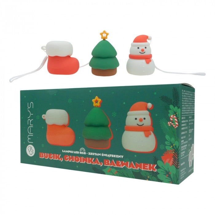 Mary's set 3 lampade notte bimbo RGBW LED 2,5W ricaricabili
