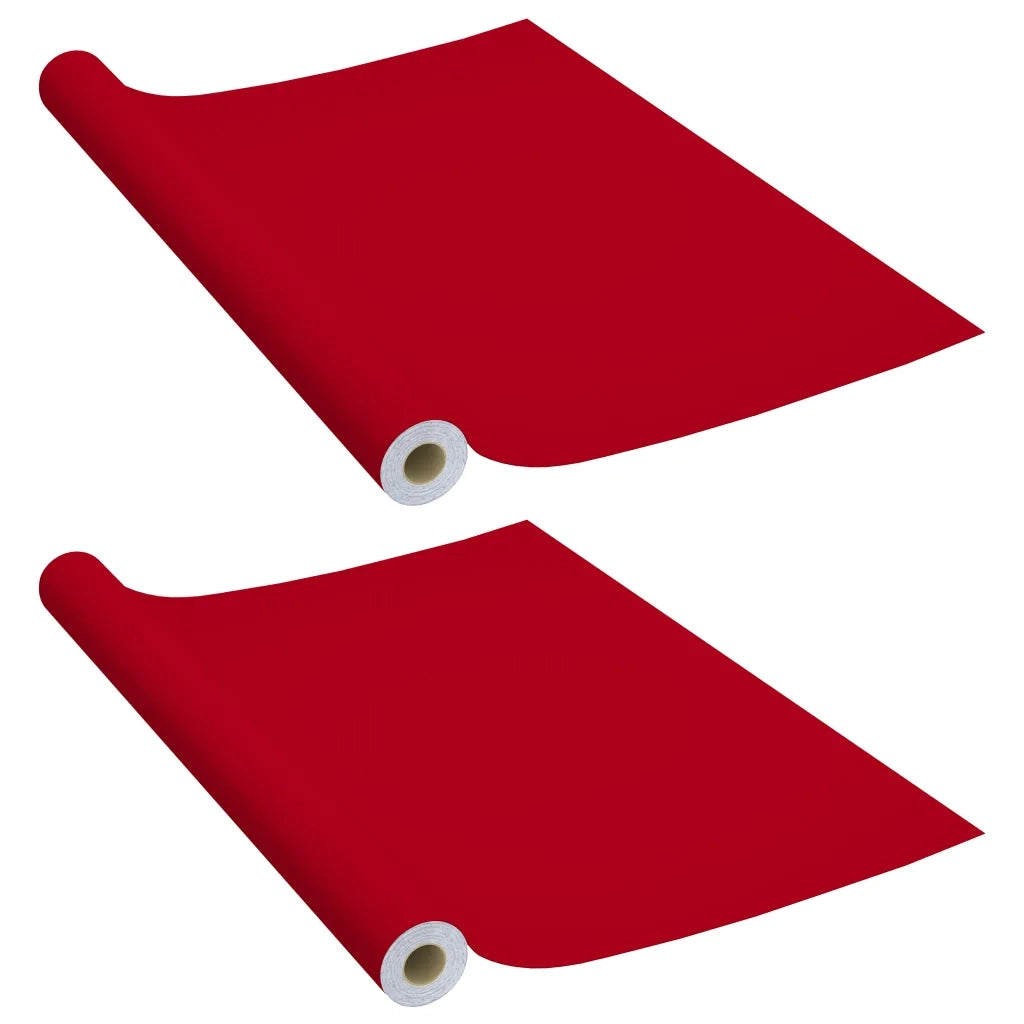 Pellicole Autoadesive per Mobili 2 pz Rosse 500x90 cm PVC CFW1765913