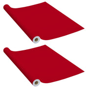 Pellicole Autoadesive per Mobili 2 pz Rosse 500x90 cm PVC CFW1765913