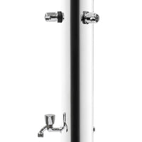 Doccia da Giardino Tripla 3 Rubinetti e Lavapiedi ATI Docce MUL-3R Inox Anodizzato