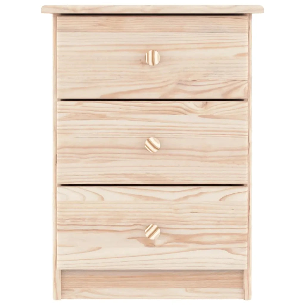 Comodino | Armadio da Notte | Mobiletto da notte ALTA 41x35x55,5 cm in Legno Massello di Pino