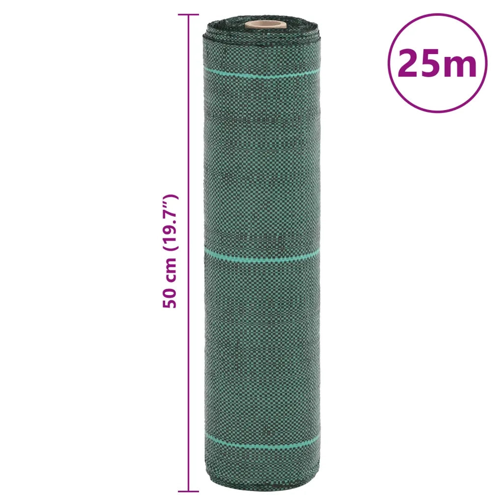 vidaXL Membrana Antierbacce Verde 0,5x25 m in PP