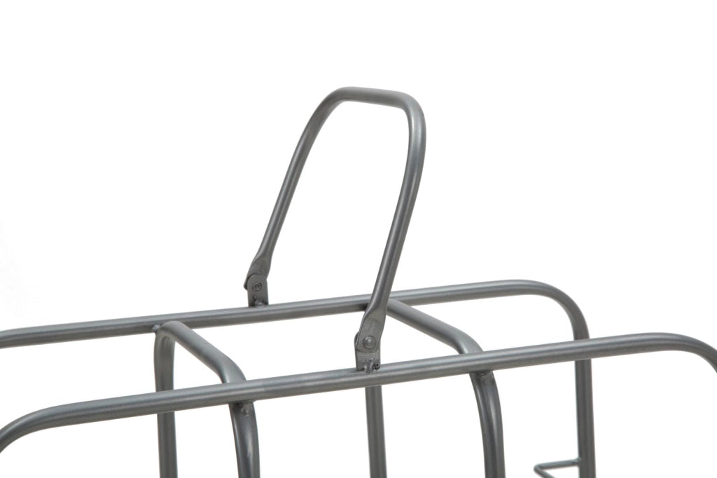 Porta Bottiglie Rack Quadrato 9 Posti 40x23x47,5 cm in Ferro Grigio