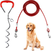 Fermo terreno spirale in acciaio inossidabile 6 m - fissaggio cinturino cane - cortile esterno campeggio parchi