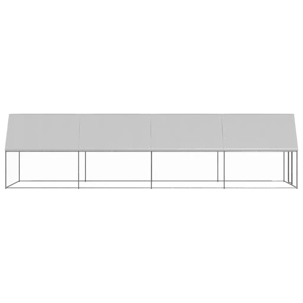 Gabbia per Polli da Esterno 2x8x2 m in Acciaio Zincato 3154373