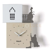 Orologio da parete di design Romeo e Giulietta Crema,bianco marmo,fango,fango