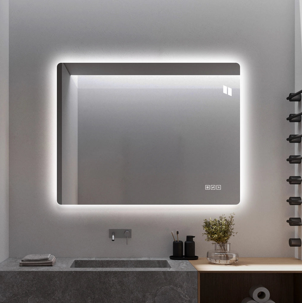 Specchio da bagno LED antiappannamento con memoria