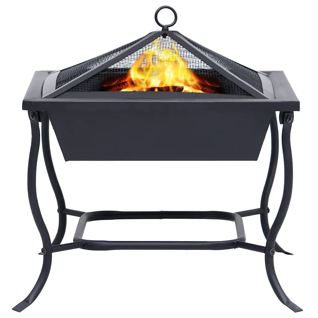 Braciere Nero 42x42x45 cm in Acciaio CFW6254872