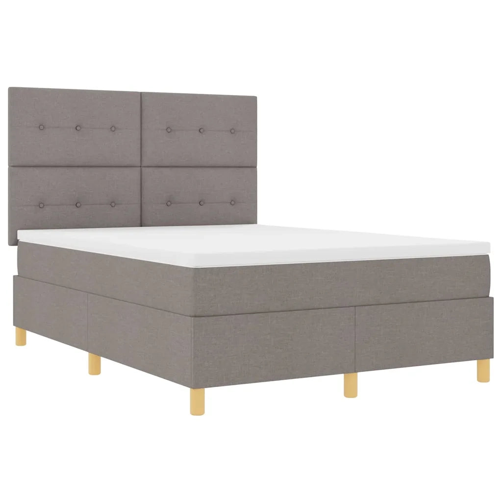 Letto a Sorgente LED con materasso Talpa 140 x 200 cm Tessuto
