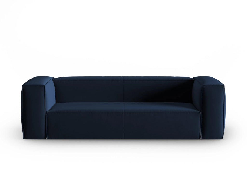 Cosmopolitan Design - Divano "Mackay" 4 posti in velluto blu reale 