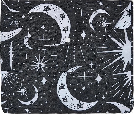 Copertina per Libri con Motivo Stelle e Luna, Copertina Protettiva con Chiusura a Chiave, Custodia per Libri, Borsa per Organizzare Quaderni e Note