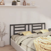Testiera per Letto Grigia 186x4x100cm in Legno Massello di Pino 818837