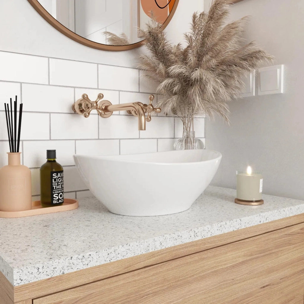 Lavabo Da Appoggio Rea Sofia White