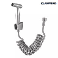 MASSIMO | Miscelatore Catering a parete Argento|Rubinetto cucina professionale in acciaio inox con doccetta|Beccuccio piatto da parete per ristorante