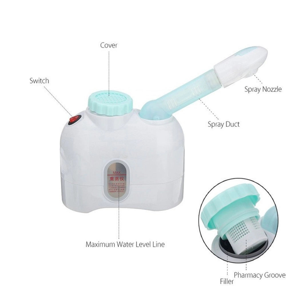 Trade Shop - Vaporizzatore Facciale Portatile Puliza Viso Estetica Con Idrocontenitore 400 W -