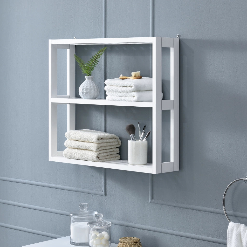 Scaffale da Parete Multiuso Waterford a 3 Ripiani 54 x 15 x 60 cm - Bianco [en.casa]