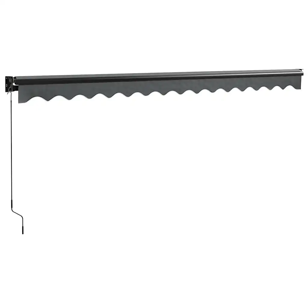 Tenda da Sole Retrattile Antracite 4,5x3 m Tessuto e Alluminio