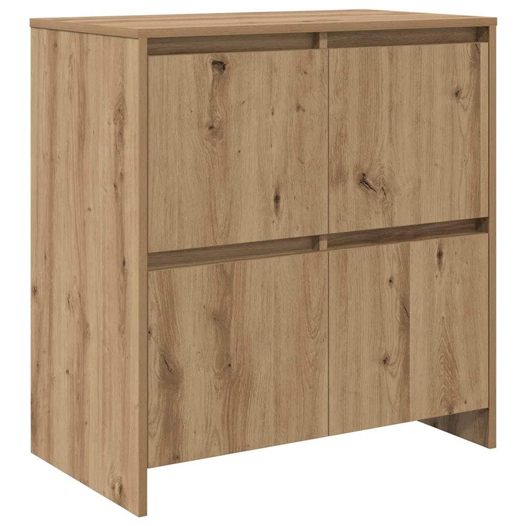 Credenza con cassetto 3 pcs Rovere artigianale 70 x 41 x 75 cm