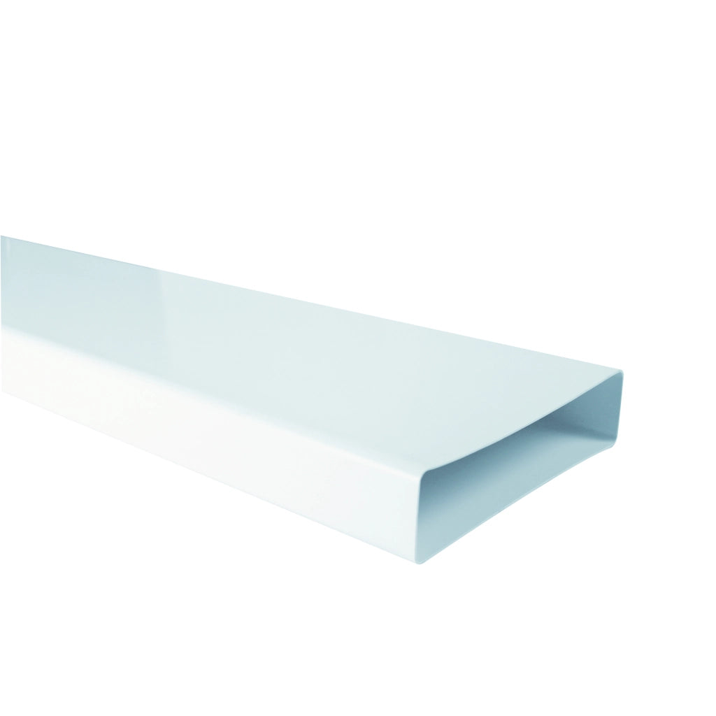 CANALE PIATTO RETTANGOLARE 55X110X1000MM BIANCO PE