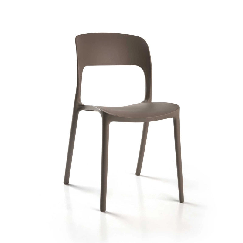 Sedia polipropilene Risto tortora cm 47x52h83