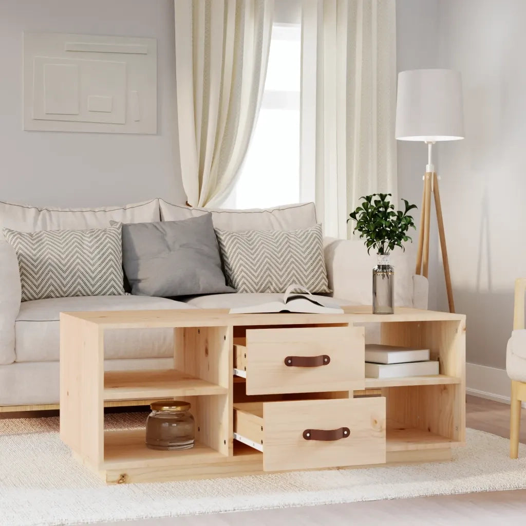 Tavolino da Salotto-Tavolino da soggiorno-Tavolo 100x50x41 cm Legno Massello di Pino