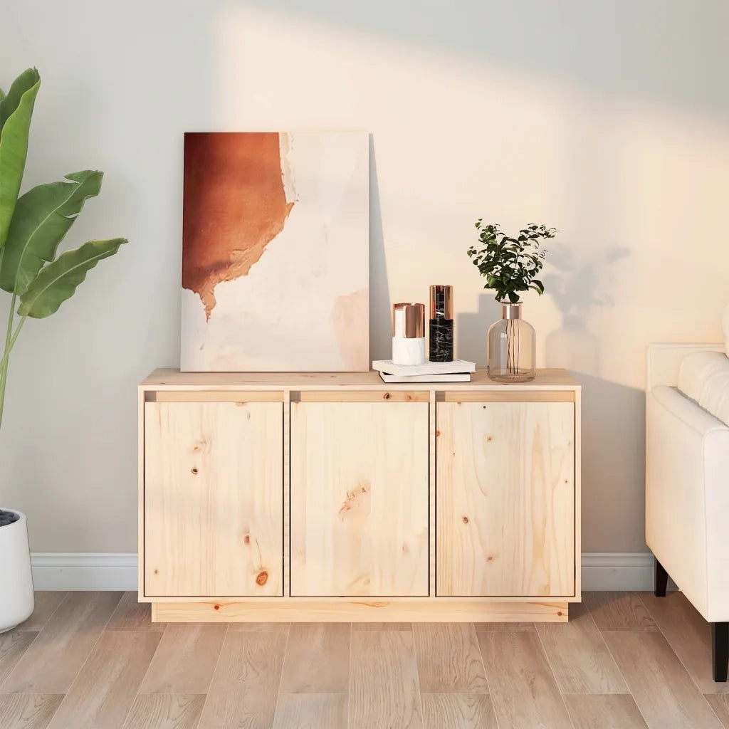 Credenza 111x34x60 cm in Legno Massello di Pino 813809