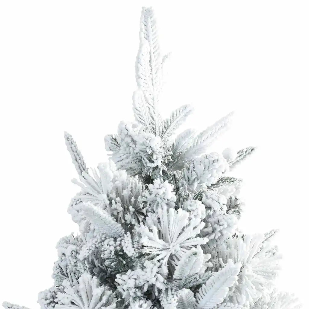 Albero di Natale Artificiale Snodato Foderato di Neve Bianco 42019308