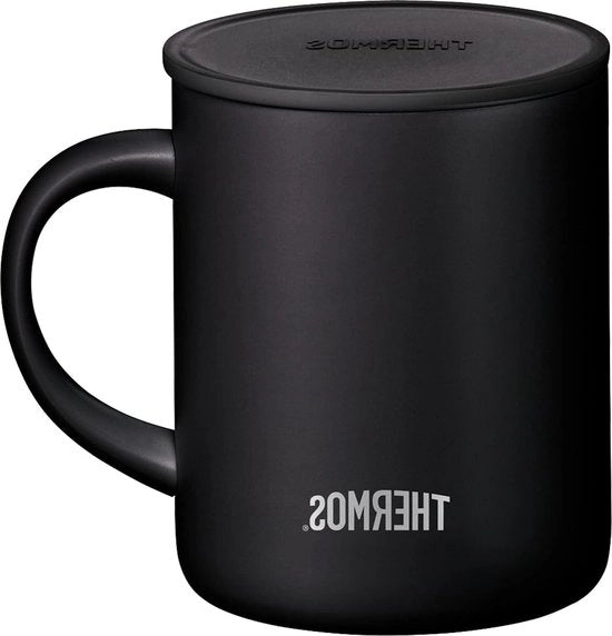 Tazza Longlife 350 ml in acciaio inossidabile - nero - ideale per ufficio o campeggio