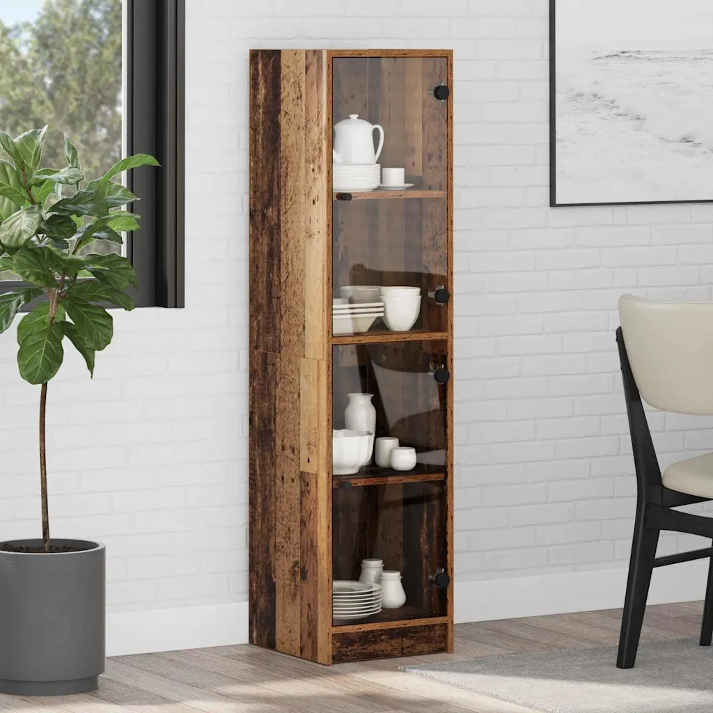 Credenza | Madia | Buffet da pranzo | Armadio da pranzo Legno vecchio 35 x 37 x 142 cm Legno multistrato