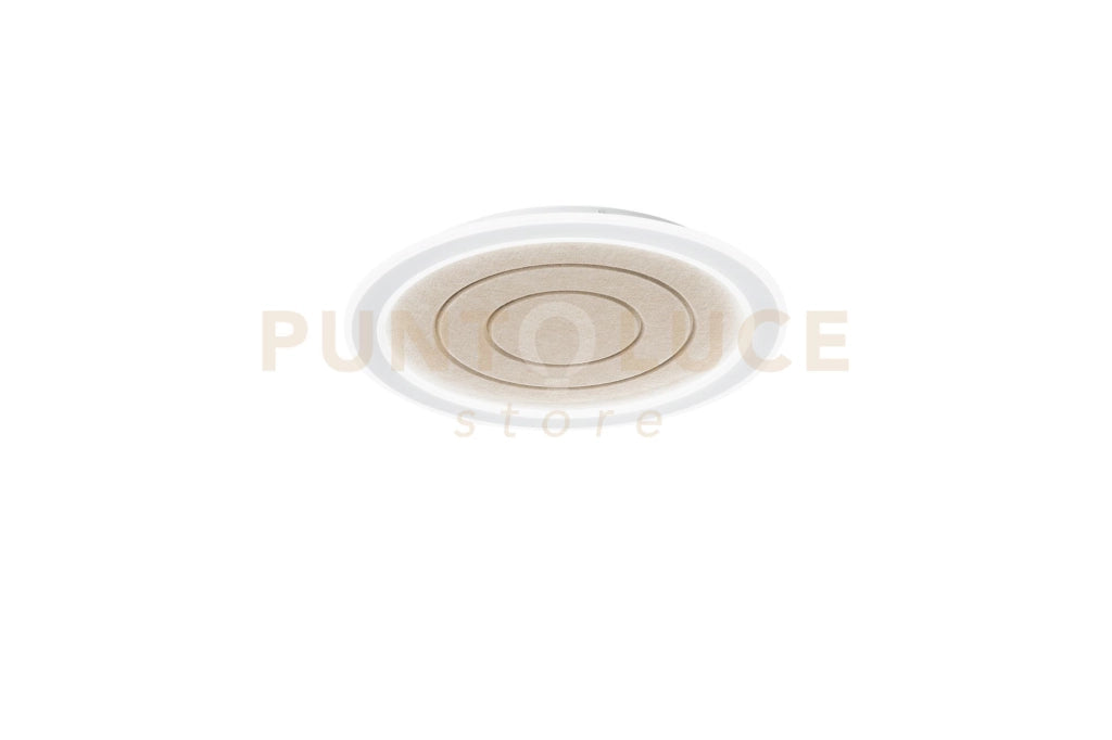 PLAFONIERA AUX BEIGE TONDA IN PMMA 40W 5200LM CCT 3000 E 4000 E 6500K D.60X5.5CM