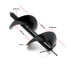 Mototrivella a benzina, motore a 2 tempi 1,9 cv 1,4kW 52ccm, con punta elicoidale Ø300mm