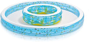 INTEX PISCINA DOPPIA PESCIOLINI 279X36 CM C.MAX 730+208 LT CON SPRUZZINO ETÀ 2+