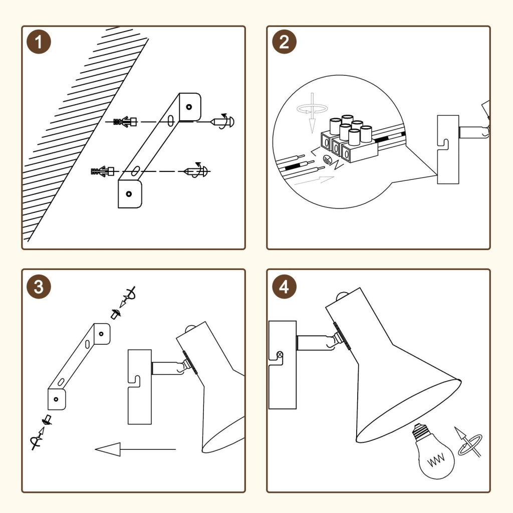 ZMH Faretto da soffitto retrò neri E14 metallo girevoli 330° per camera letto soggiorno scale corridoio