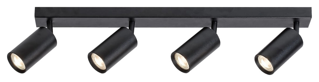 Barra spot nera GU10 4x25W da soffitto Solo 2086 Rabalux