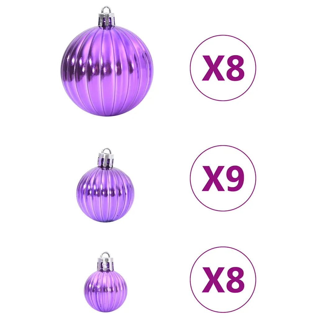 Palline di Natale 100 pz Lilla Ø3/4/6 cm 4100008