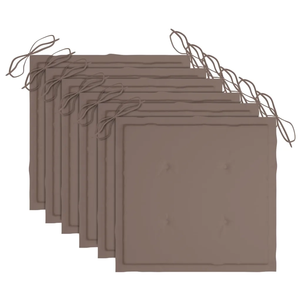 Sedie da Pranzo da Esterni con Cuscini 6 pz Massello di Acacia cod mxl 8578