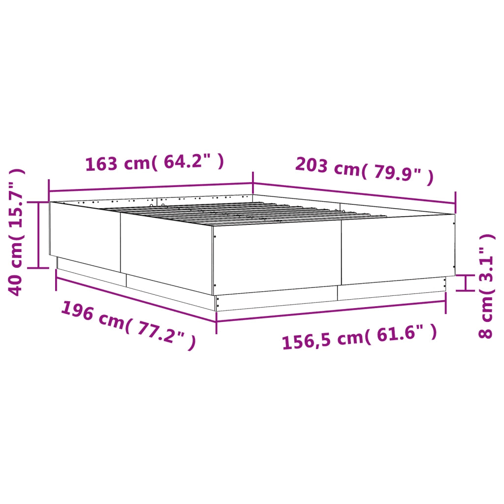Giroletto Grigio Cemento 160x200 cm in Legno Multistrato
