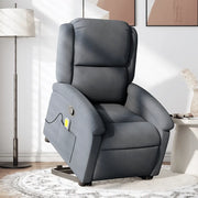 Poltrona Alzapersona Reclinabile Grigio Scuro in Velluto 3204312