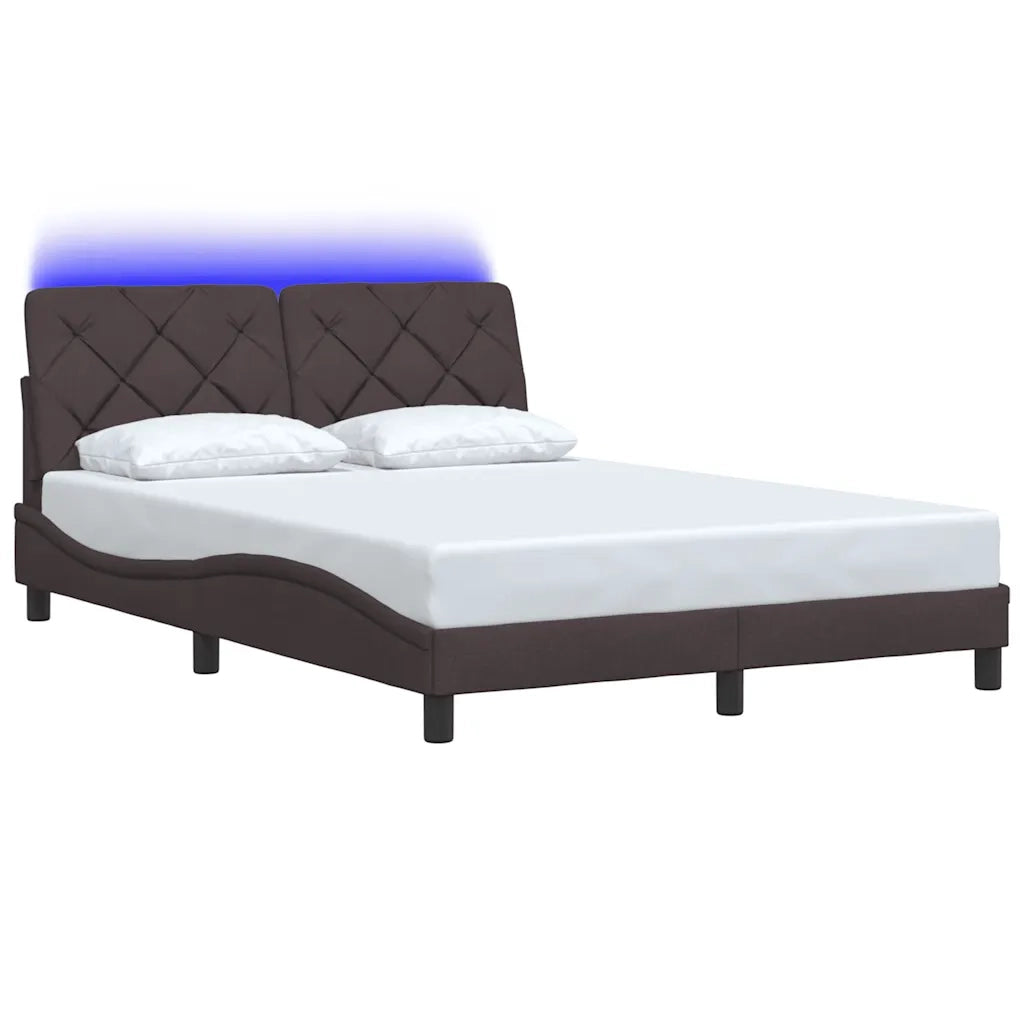 Giroletto con LED senza Materasso-Struttura Letto 140x200 cm Tessuto 432238