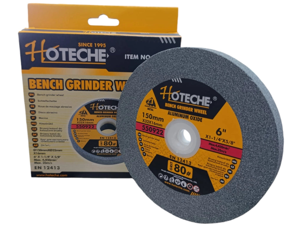 Disco Mola Pietra Abrasiva Per Smerigliatrice Da Banco 150mm 150x32x16 Grana 80