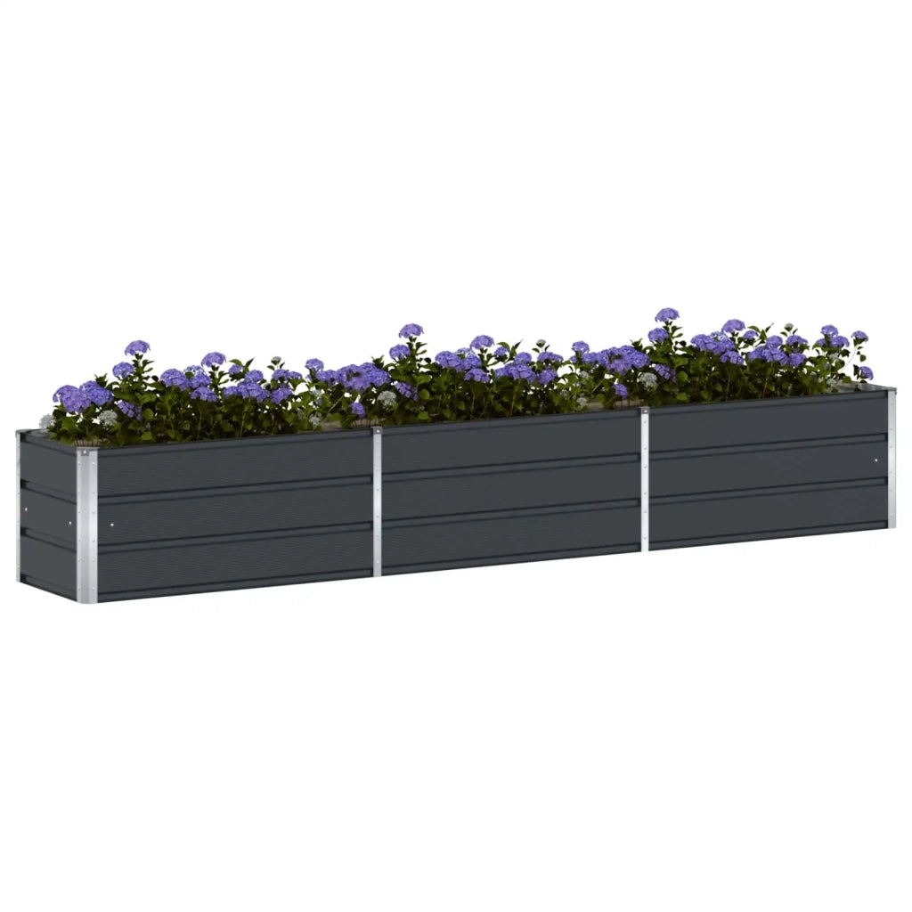 Fioriera Antracite 290 x 50 x 45 cm Acciaio zincato