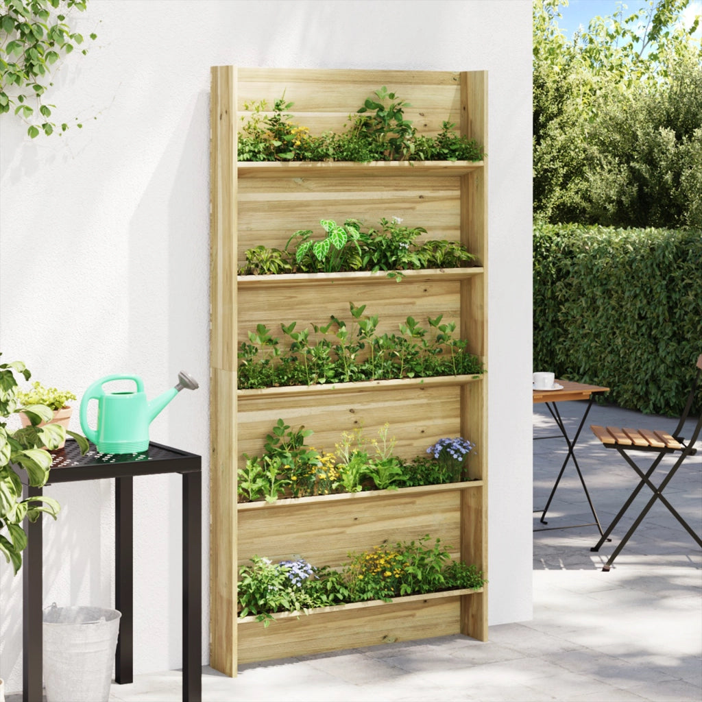 Supporto per Piante da Giardino a 5 Livelli 90x15x180 cm Legno Impregnato di Pino