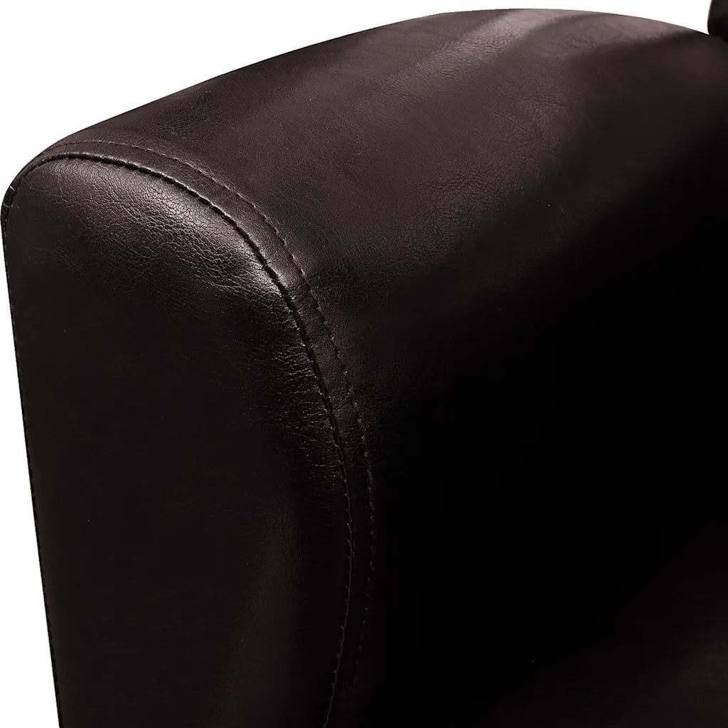 Poltrona-Divano Sedia-Poltroncina Marrone Scuro in Similpelle