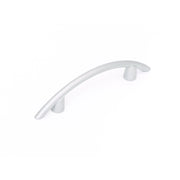 MANIGLIA IN METALLO MODERNA ARGENTO 96MM TIPO D