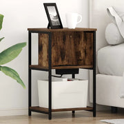 Armadio da Notte 2 pcs Rovere fumé 38 x 31 x 61 cm 859455