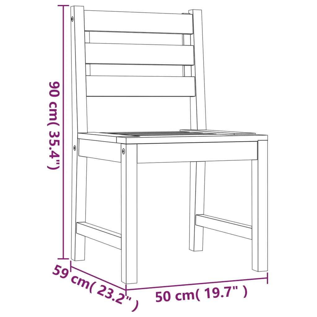 Set da Pranzo per Giardino 3 pz in Legno Massello di Teak 3157179